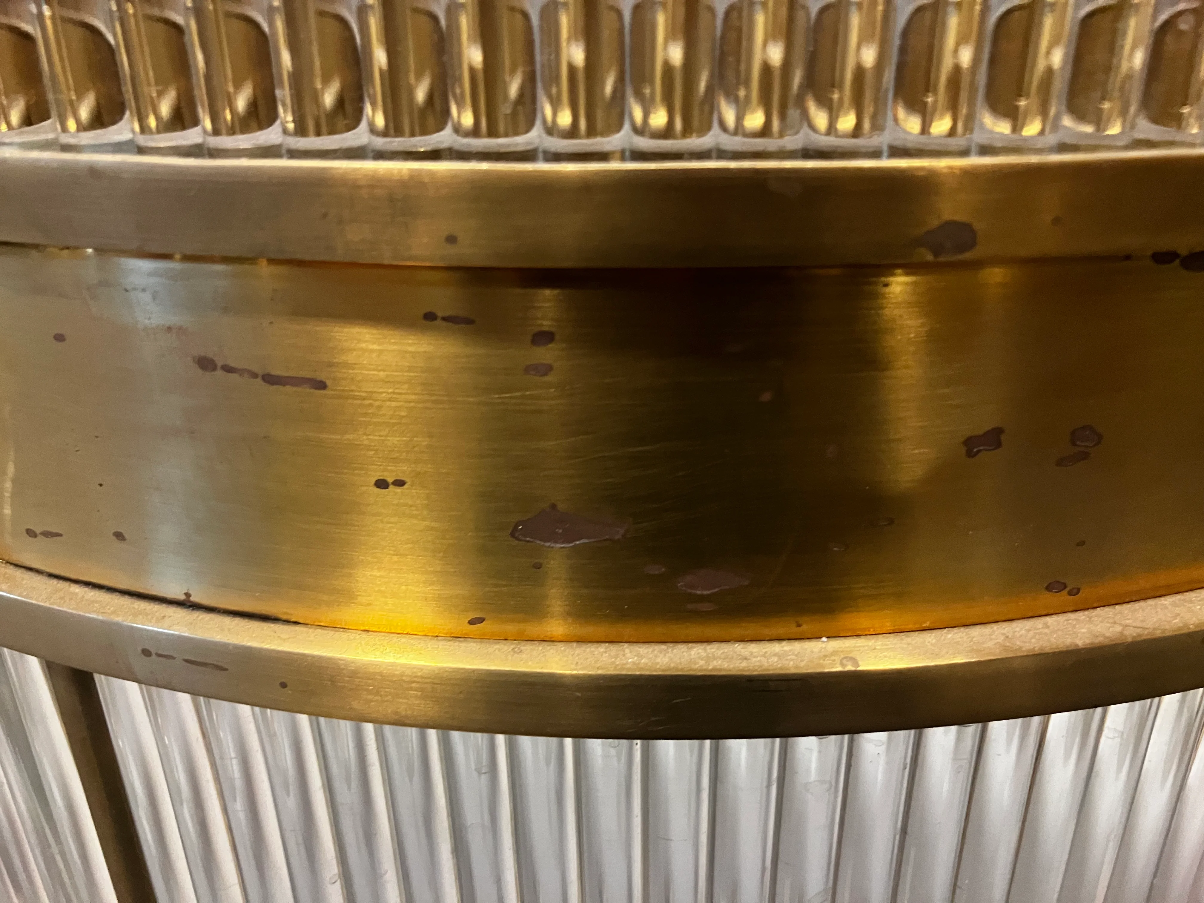 Allen Large Natural Brass Chandelier (Used) - Image 4