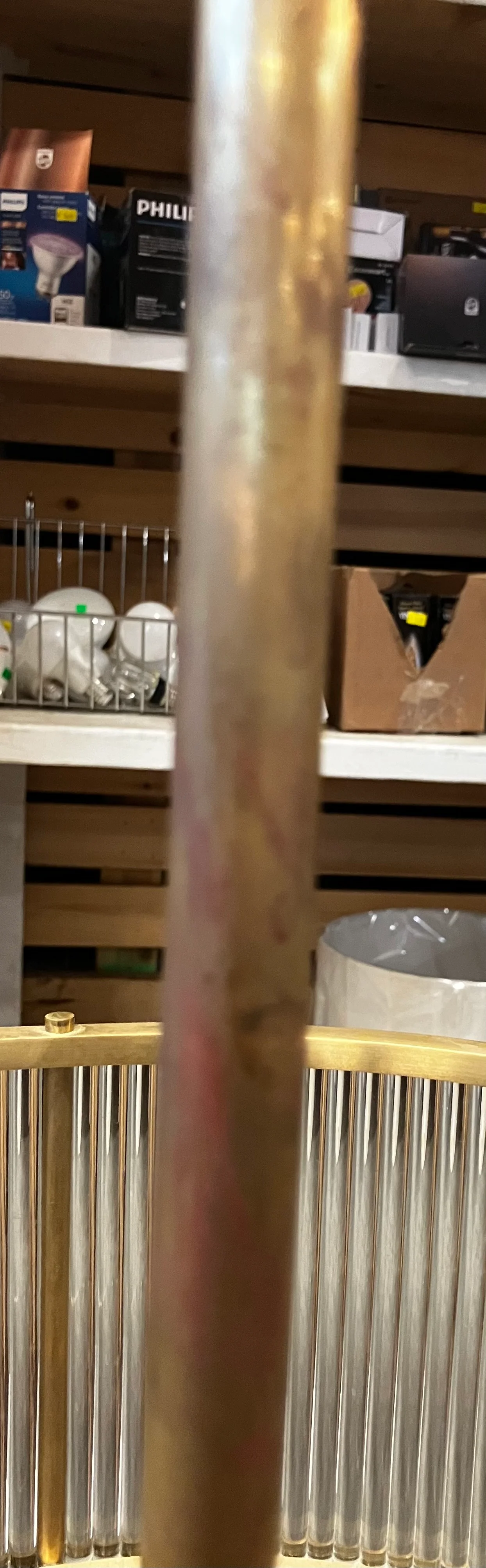 Allen Large Natural Brass Chandelier (Used) - Image 6