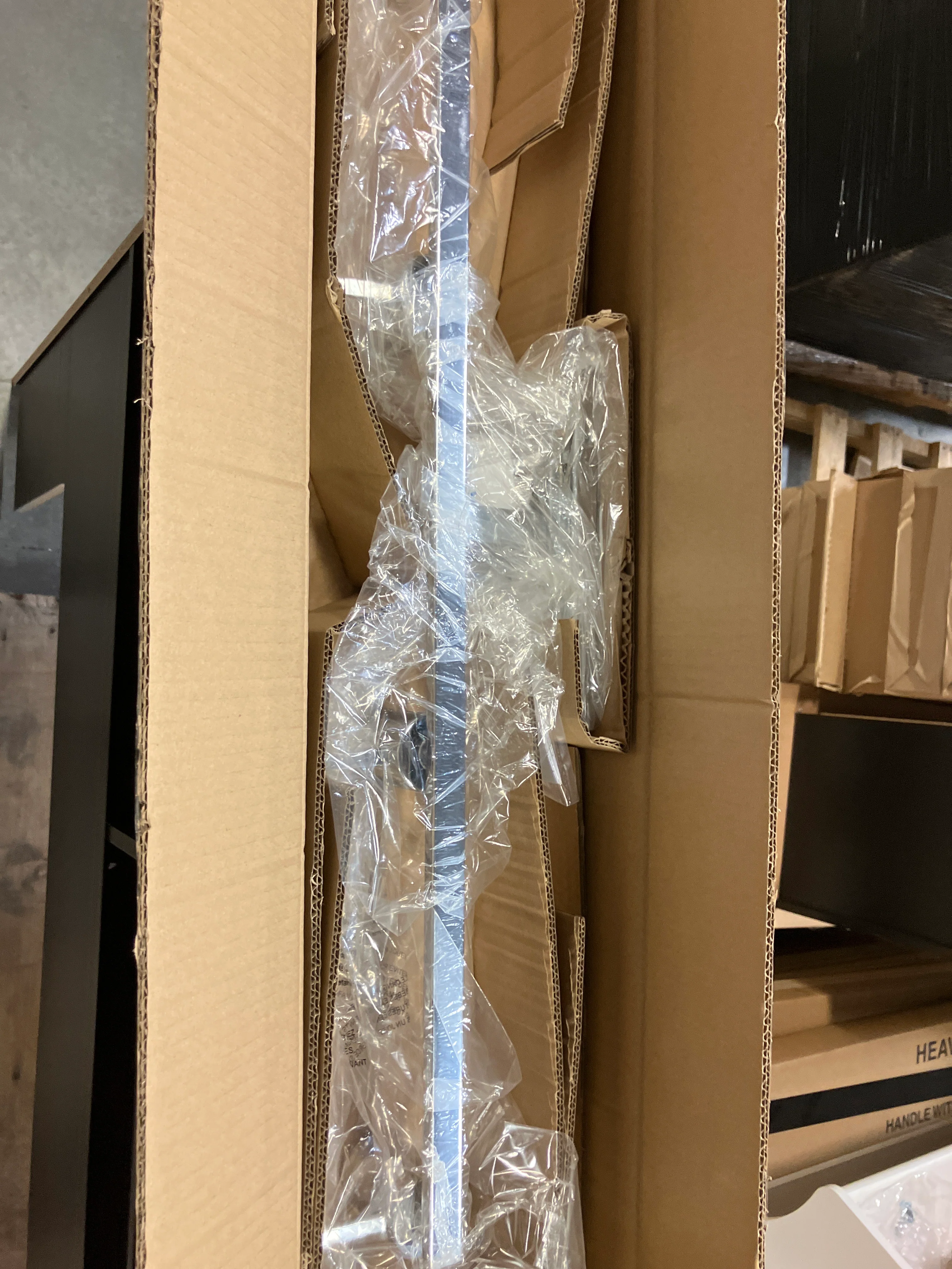 Alton Vanity Light Clear Seeded Glass Polished Chrome (New) - Image 3