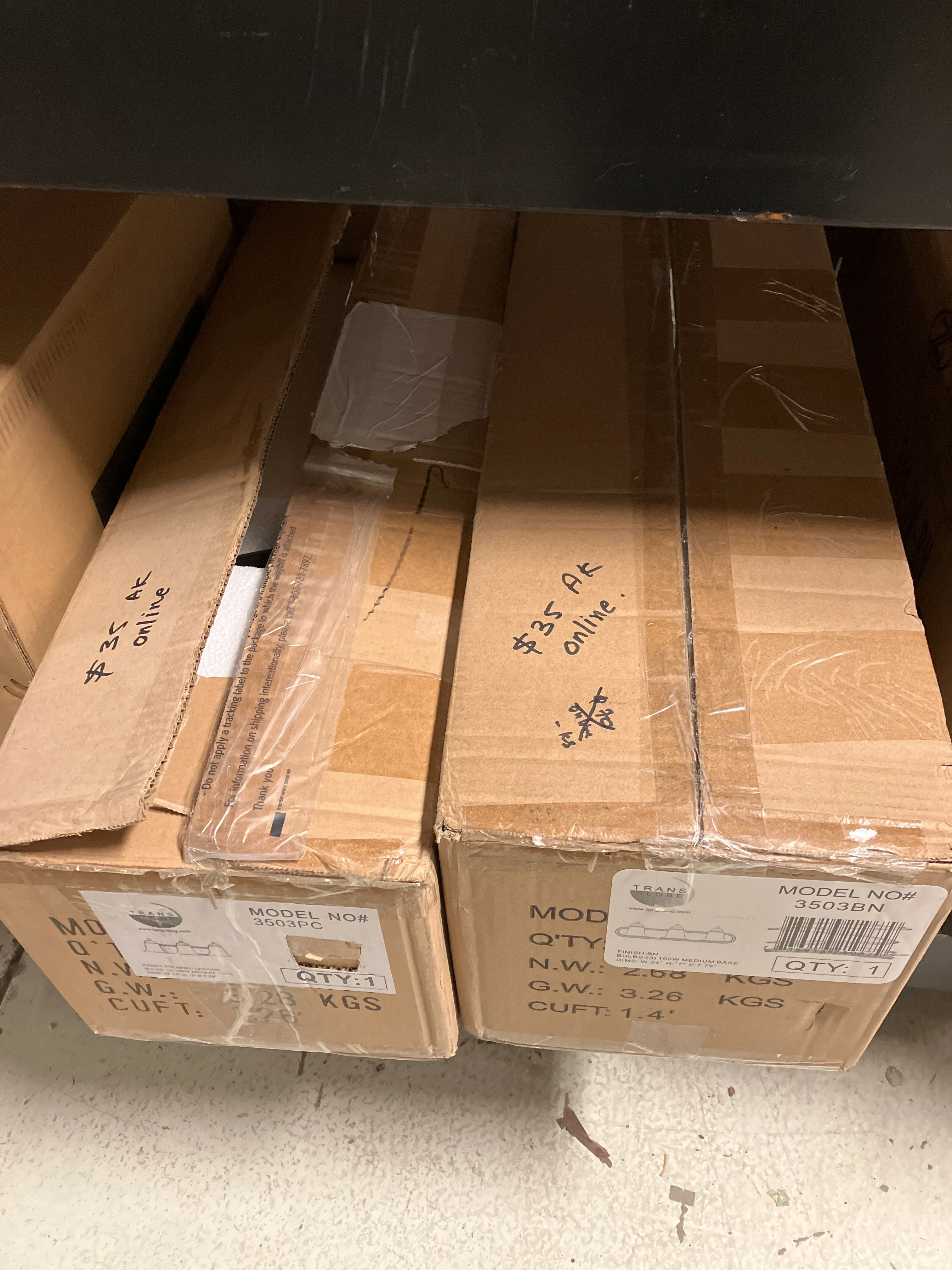 Bel Air Lighting Cabernet 24-inch 3-Light Polished Chrome Bathroom Vanity Light with Marbleized Glass Shades (New) - Image 4