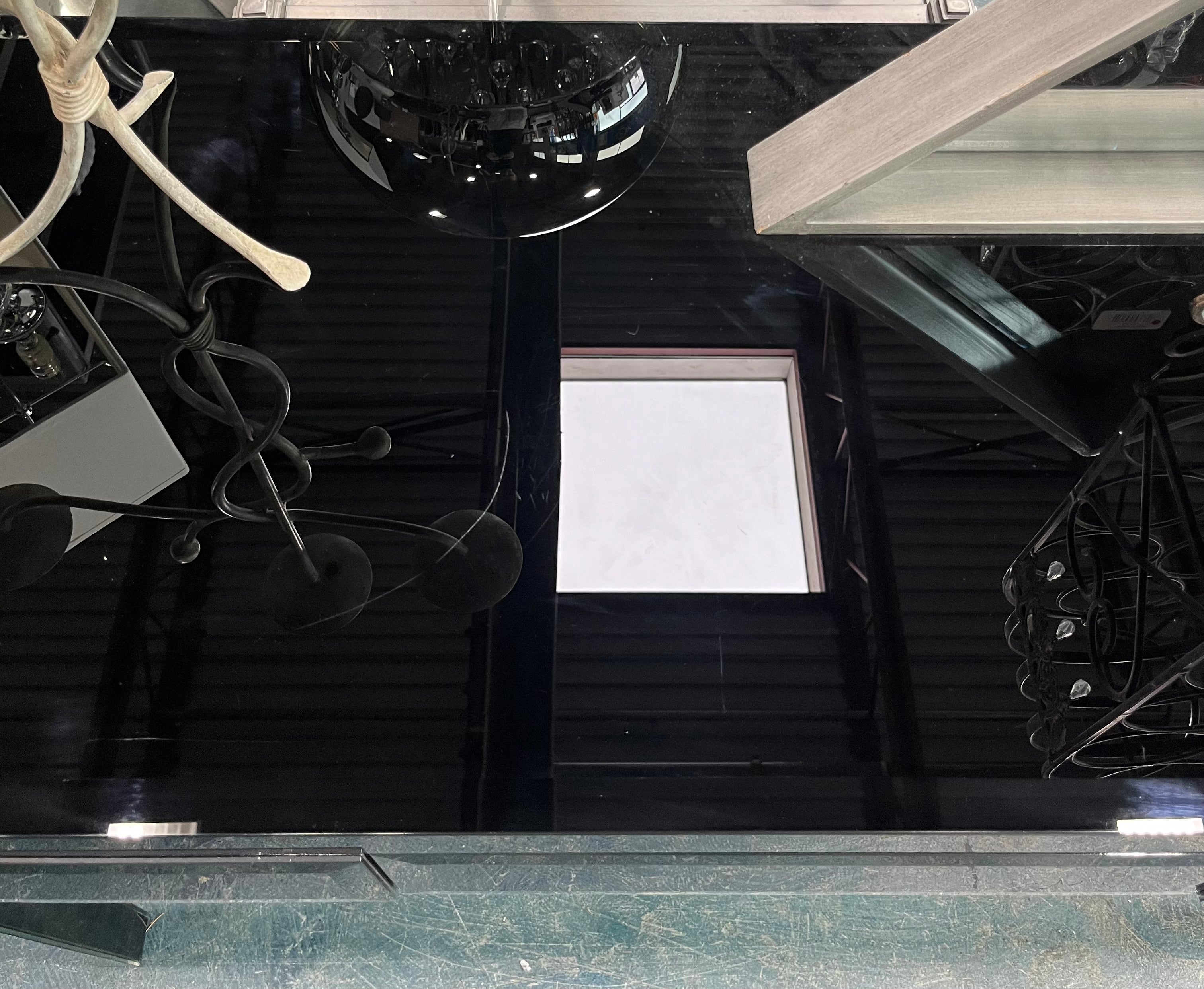 Black Glass Vanity Desk - Image 3