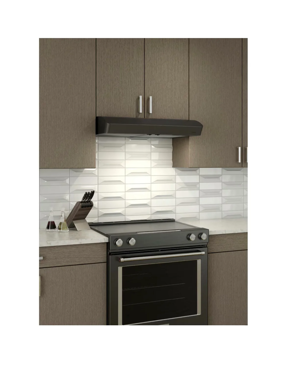 Broan-NuTone 30-inch Under Cabinet Range Hood, 375 MAX Blower CFM in Black Stainless Steel, Optional Ductless Filter Separate (new) - Image 3