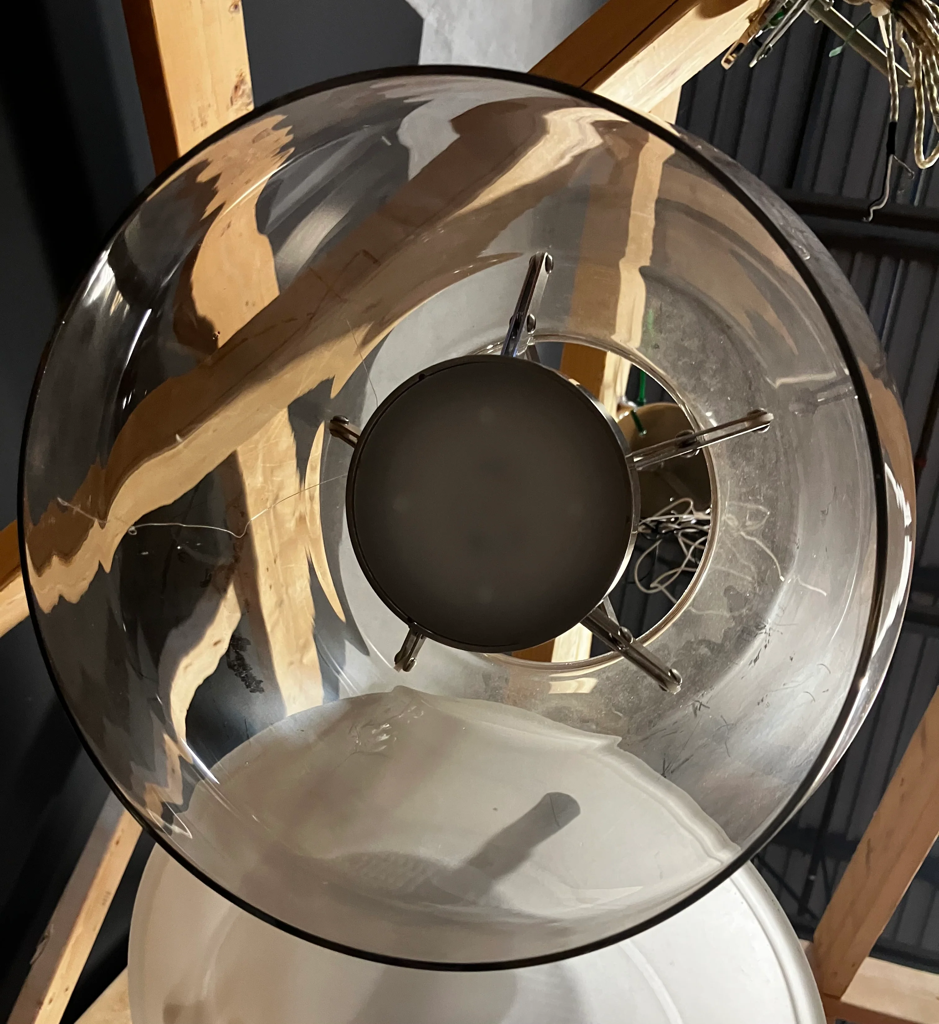 LED Pendant Light in Smoked With Nickel (New) - Image 3