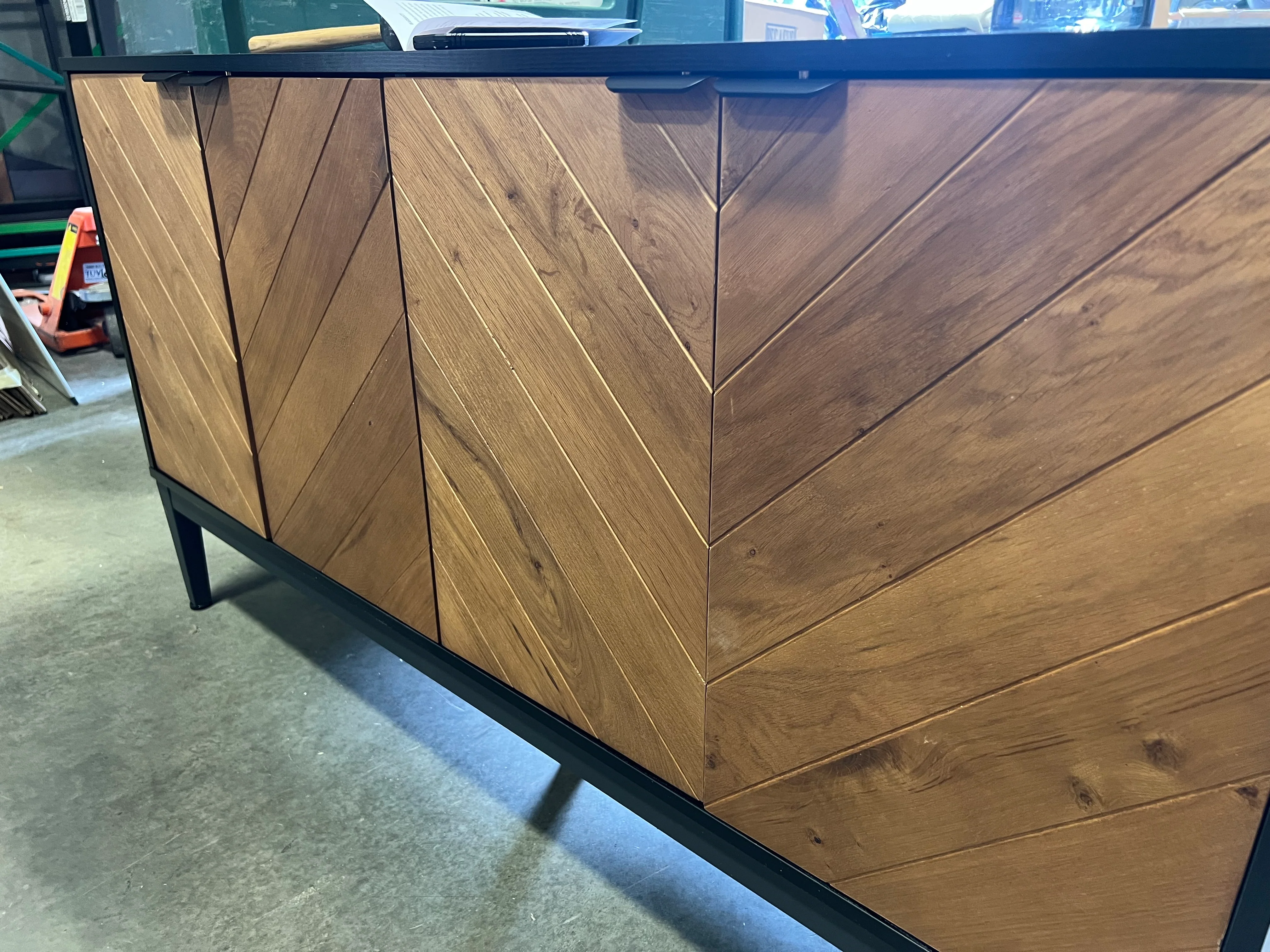 Jayden creation Tahun Modern Black 55"Wide 4 Door Sideboard with Metal Legs (new) - Image 6