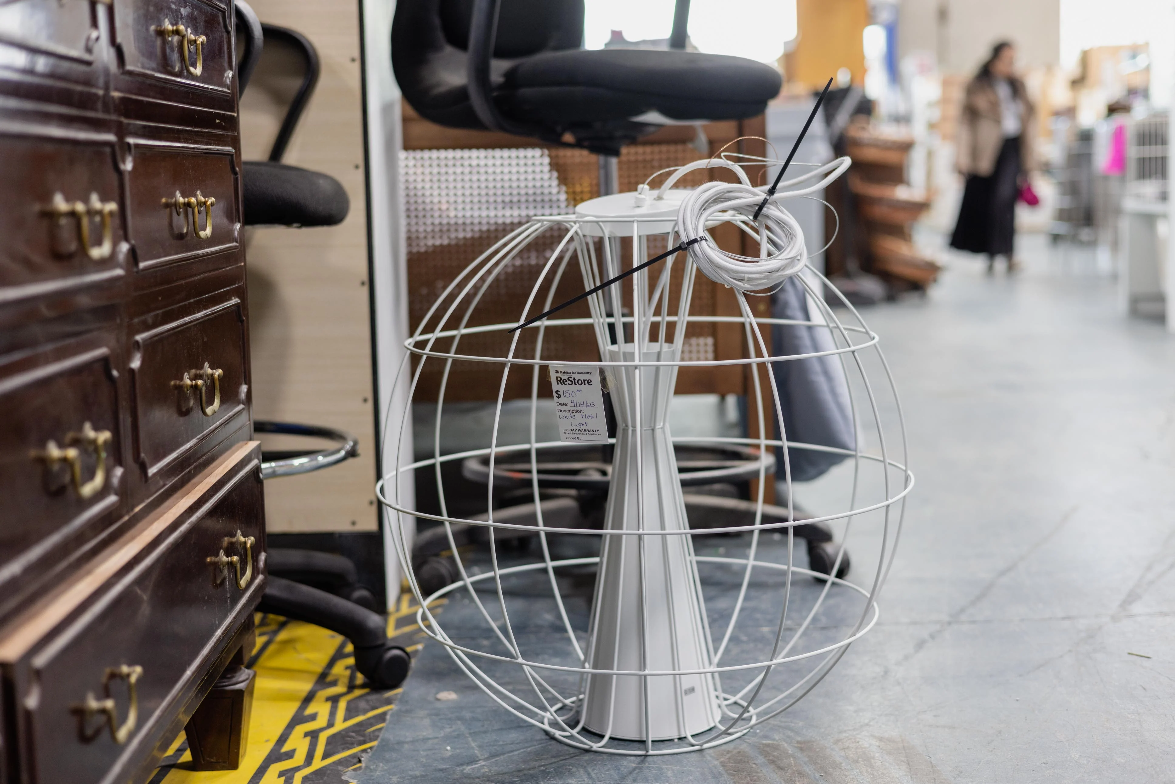 White Globe Light - Image 3