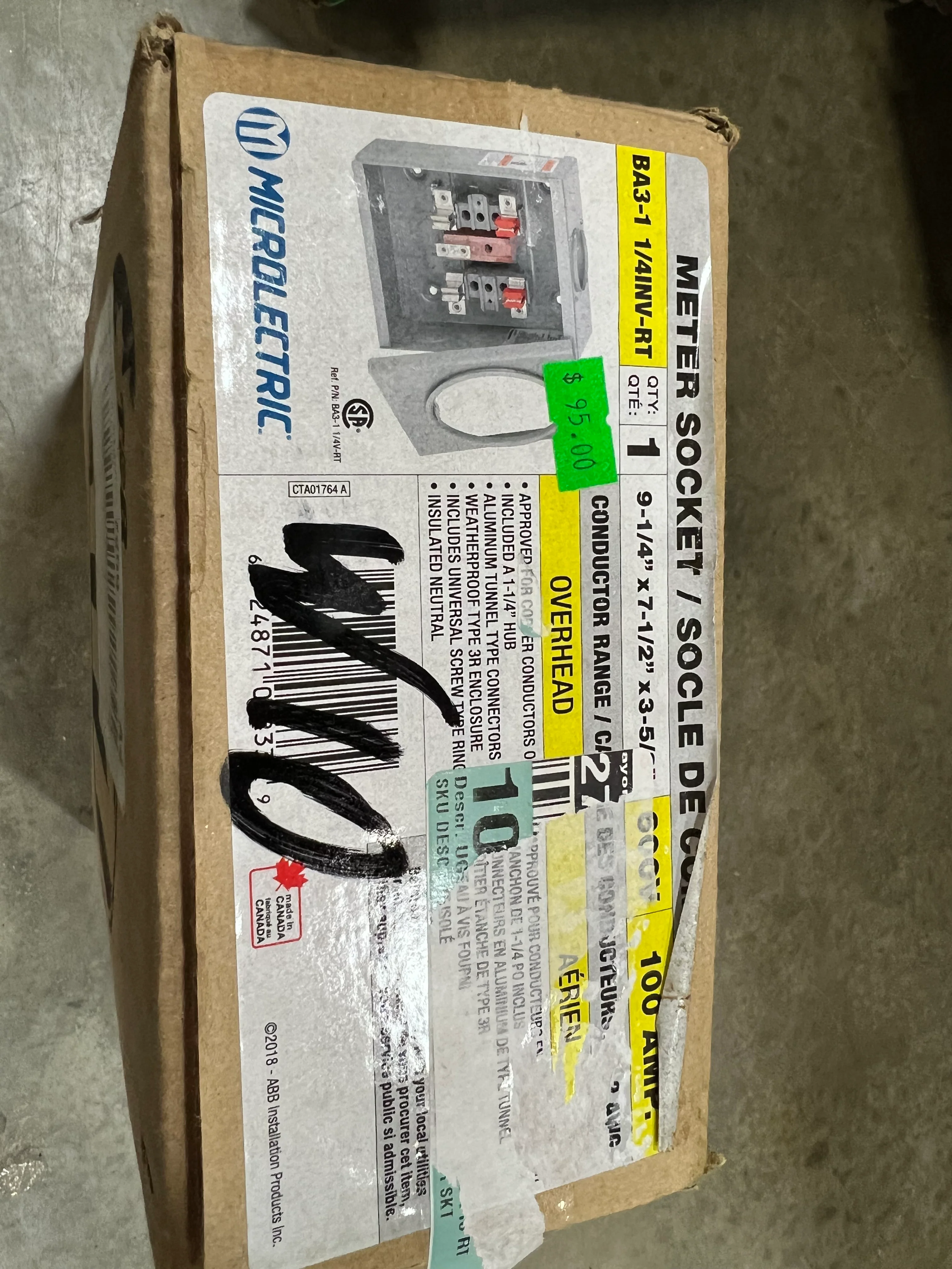 Micro electric Overhead Meter Socket Shallow - Image 3