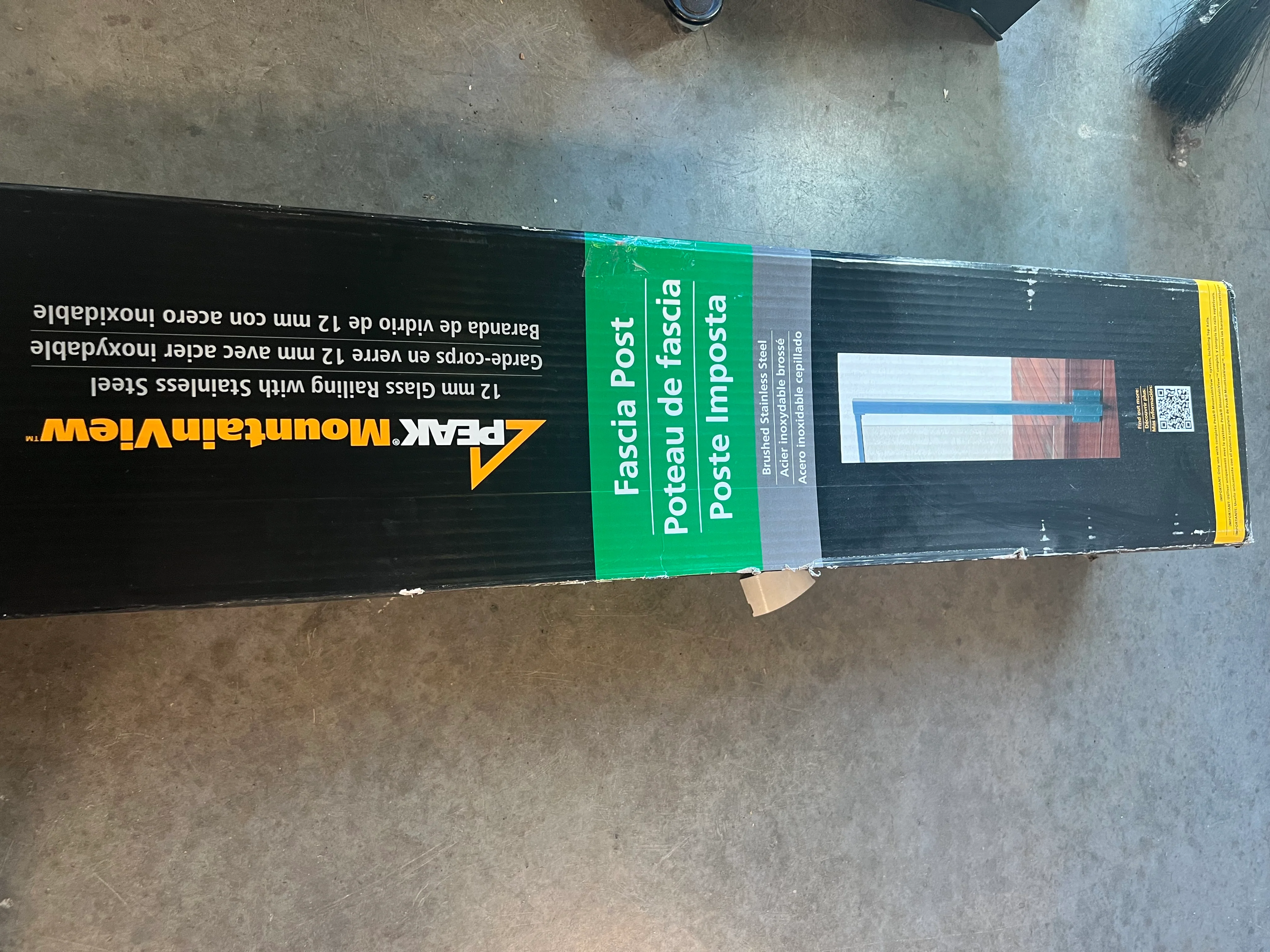 Peak MountainView 42-inch H Glass Deck Railing Fascia Post in Brushed Stainless Steel (new) - Image 5