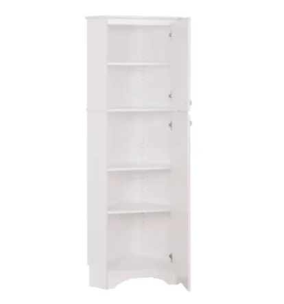 Prepac Elite 72"H 2-Door Corner Storage Cabinet in White (new) - Image 4