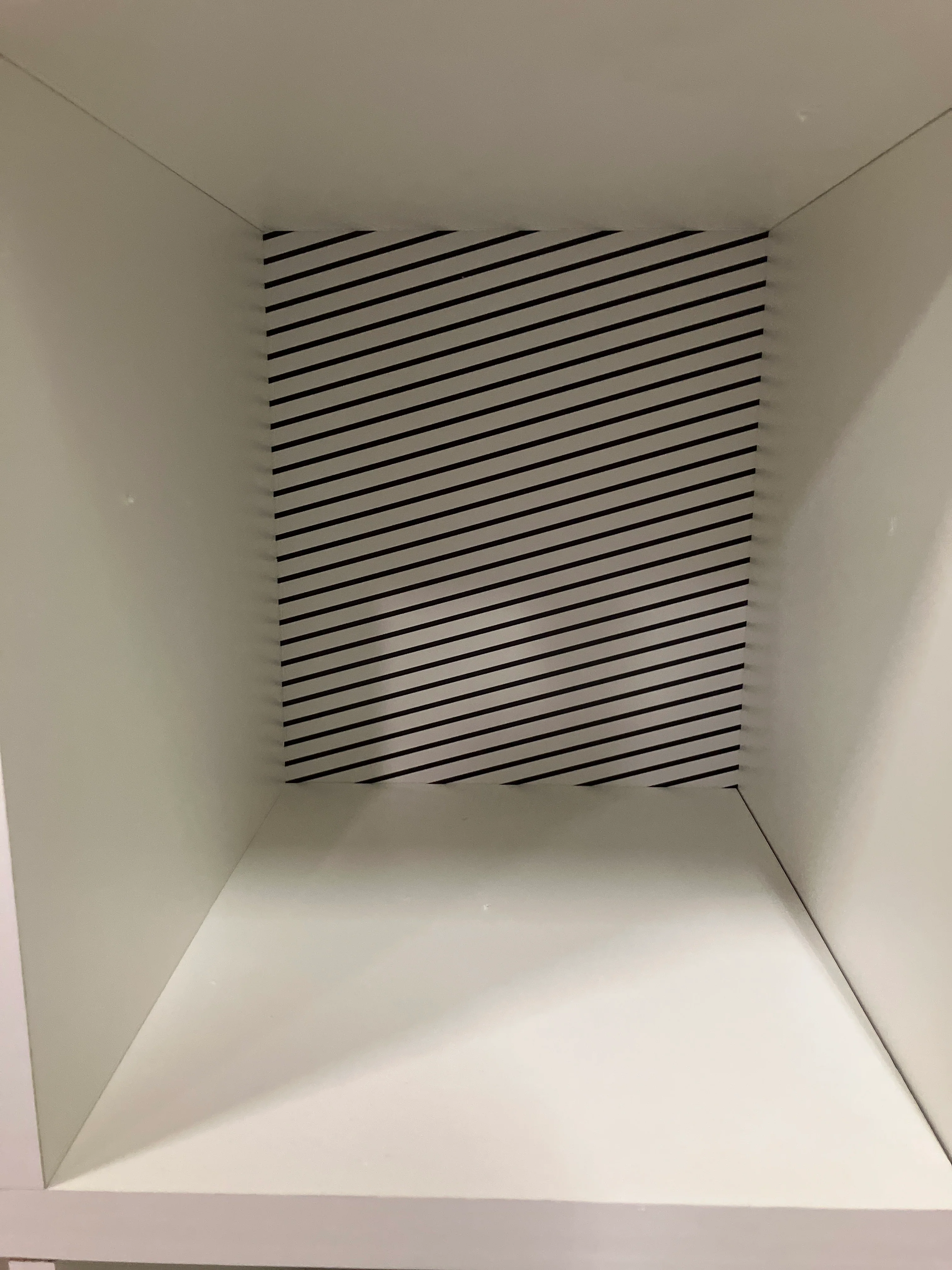 White Bookcase with Striped Lining (new) - Image 3